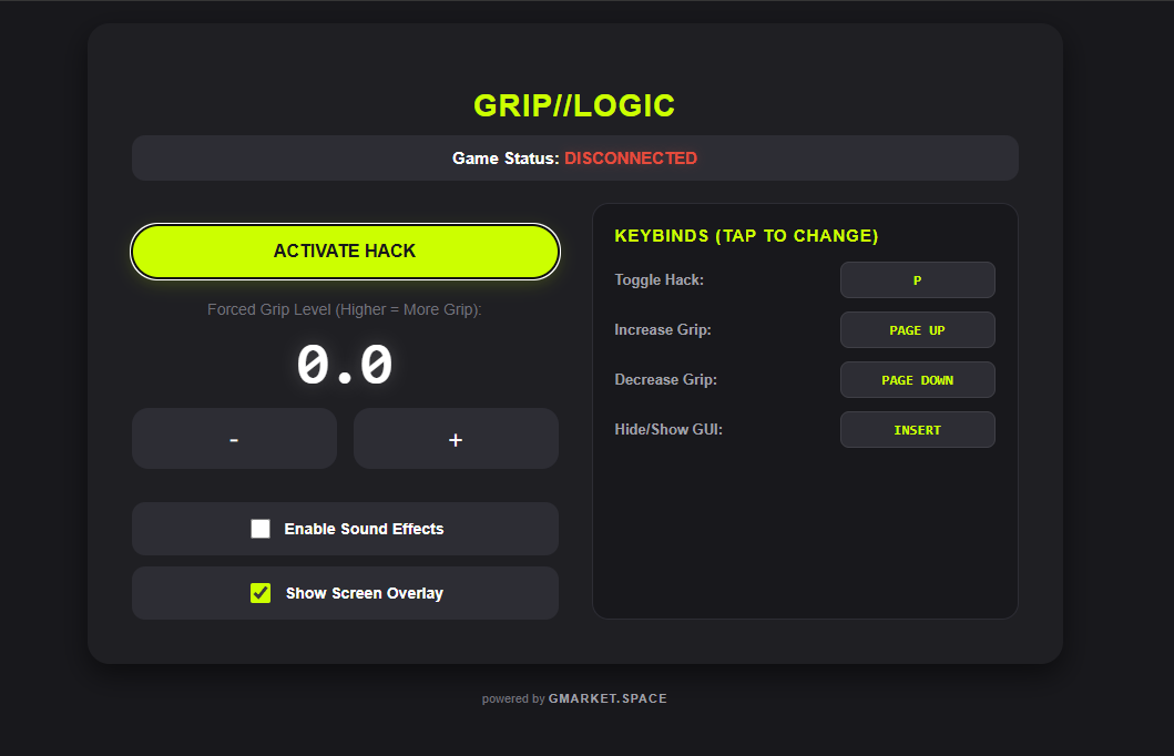 Grip Logic Desktop Interface